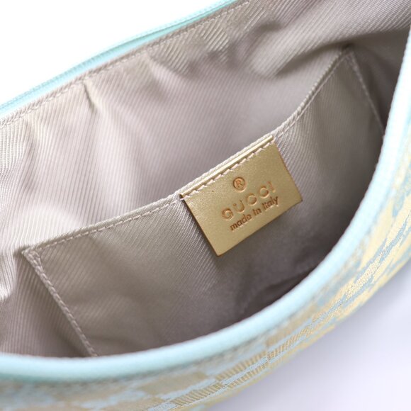 Sold💜Gucci Monogram Pochette Blue Handbag - Picture 14 of 16